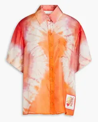 Zimmermann Tie-dyed silk skirt - Orange Orange