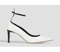Patent-leather pumps - White