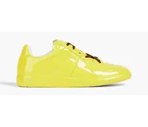 Patent-leather sneakers - Yellow