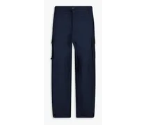 Giardino cotton-blend twill cargo pants - Blue