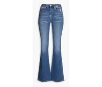 Le High faded mid-rise flared jeans - Blue