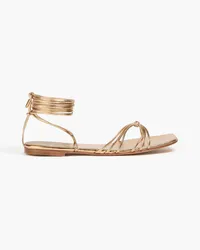 Gianvito Rossi Sylvie 05 metallic leather sandals - Metallic Metallic