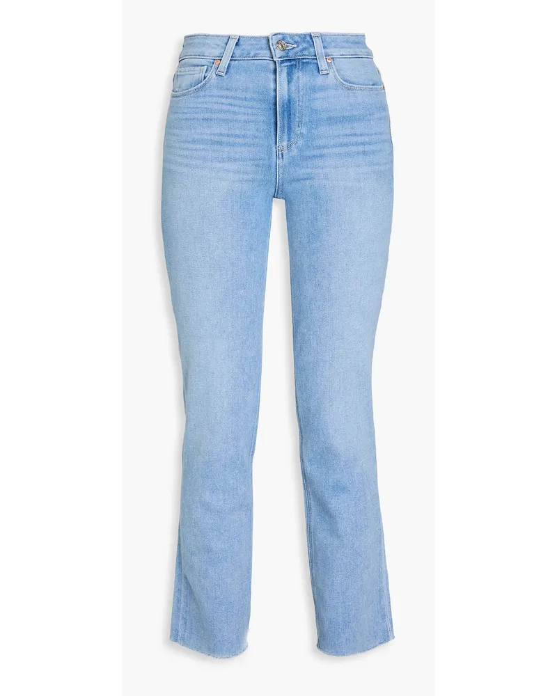 Paige Cindy cropped high-rise straight-leg jeans - Blue Blue