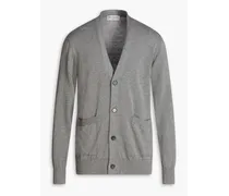 Miles mélange cotton-blend cardigan - Gray