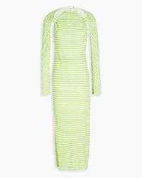 Jacquemus Nodi gingham cutout stretch-jersey midi dress - Green Green