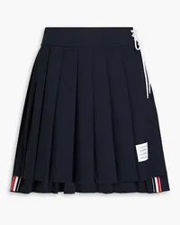 Thom Browne Pleated cotton-blend ripstop mini skirt - Blue Blue