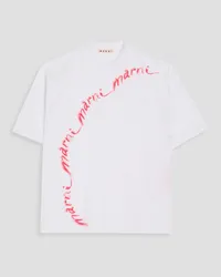 Marni Logo-print cotton-jersey T-shirt - White White