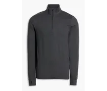 Everyday stretch-jersey half-zip sweatshirt - Gray