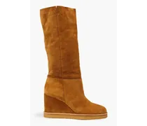 Cassandra suede wedge boots - Brown