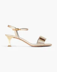 Gina Rossini embellished satin sandals - Neutral Neutral