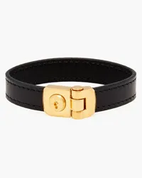 Dunhill Leather and gold-tone bracelet - Black Black