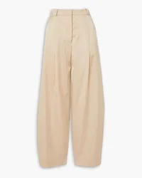 By Malene Birger Povilos pleated wool-blend twill wide-leg pants - Neutral Neutral