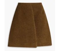 Brushed wool mini skirt - Green