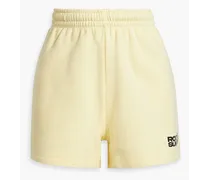 Roda appliquéd cotton-fleece shorts - Yellow
