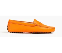 Gommino pebbled-leather loafers - Orange