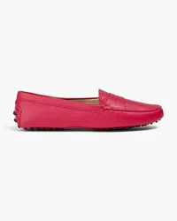 TOD'S Gommino pebbled-leather loafers - Orange Orange