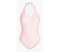 Lisa Marie Fernandez Amber polka-dot swimsuit - Pink Pink