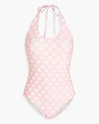 Lisa Marie Fernandez Amber polka-dot swimsuit - Pink Pink