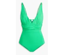 Panarea ruched swimsuit - Green