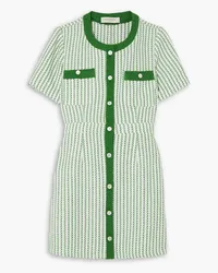 Giuliva Heritage Collection Vera striped cotton-tweed mini dress - Green Green