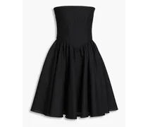 Strapless crepe dress - Black
