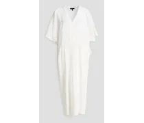 Elysse cotton-crepon midi dress - White