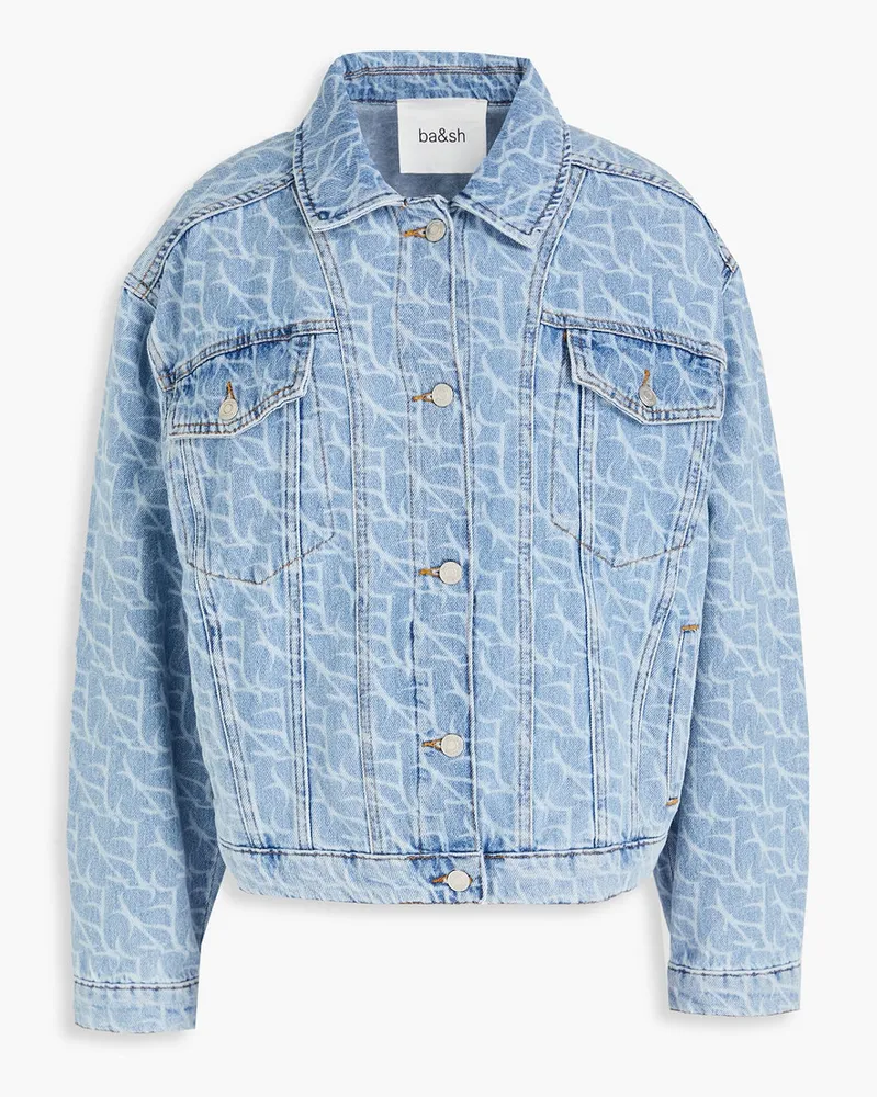 ba&sh Printed denim jacket - Blue Blue