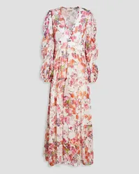 byTiMo Gathered floral-print crepon maxi dress - Multicolor Multicolor