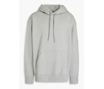 Logo-appliquéd French cotton-terry hoodie - Gray
