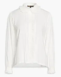 Maje Pintucked twill shirt - White White