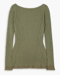 Ninety Percent Irie ribbed-knit top - Green Green