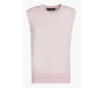 Cashmere and silk-blend top - Pink