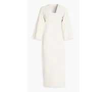 Daisyan leather midi dress - White