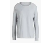 Slub cotton-jersey top - Gray