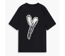 Logo-print cotton-jersey T-shirt - Black