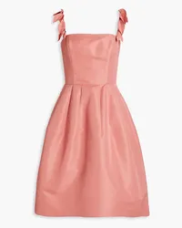 Oscar de la Renta Appliquéd mikado dress - Pink Pink