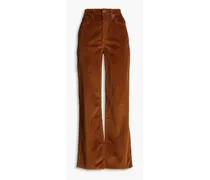 Logan cotton-blend corduroy wide-leg pants - Brown