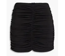 Ruched jersey mini skirt - Black