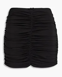 Rosetta Getty Ruched jersey mini skirt - Black Black