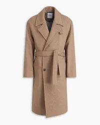 LE 17 SEPTEMBRE Double-breasted wool-blend twill coat - Neutral Neutral