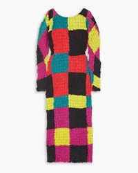 Mara Hoffman Kassia checked TENCEL™ Modal-cloqué midi dress - Multicolor Multicolor