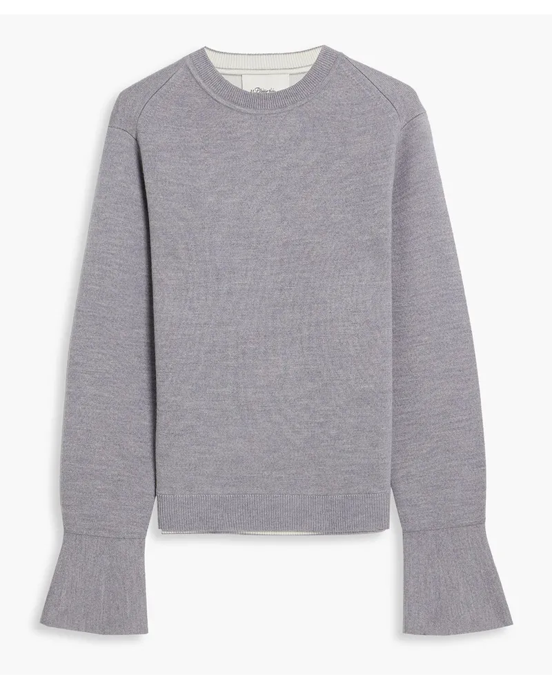 3.1 phillip lim Cutout wool-blend sweater - Gray Gray