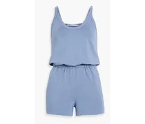 Tiler Peak stretch Micro Modal and cotton-blend playsuit - Blue