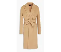 Belted wool coat - Brown