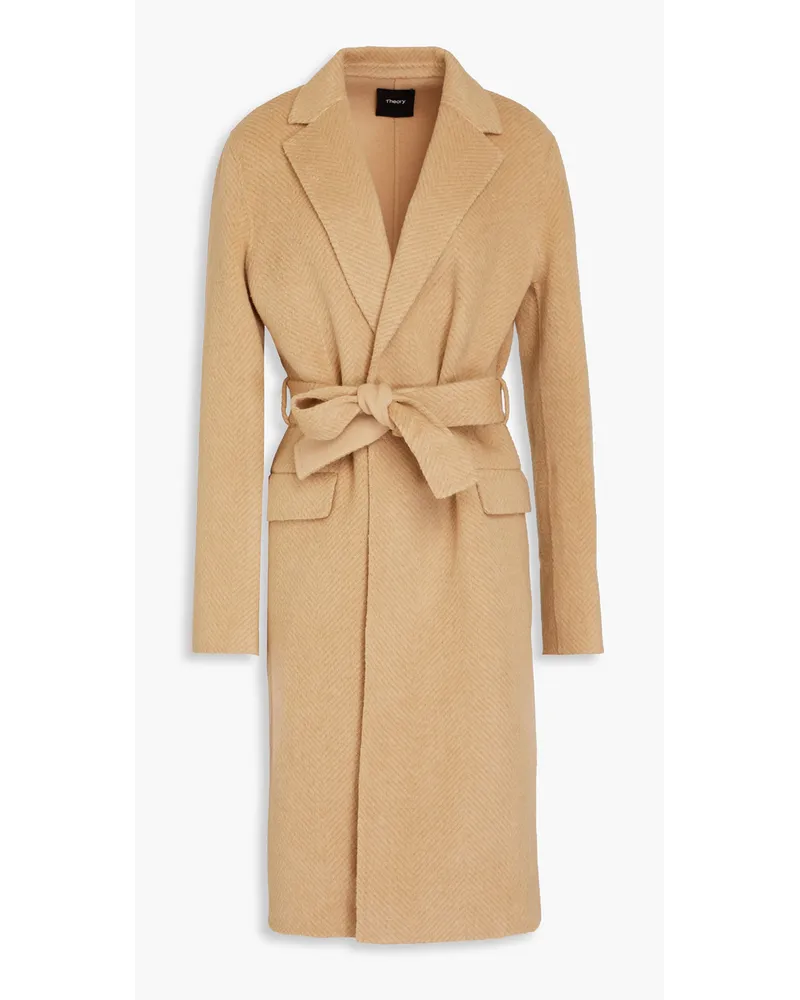 Theory Belted wool coat - Brown Brown