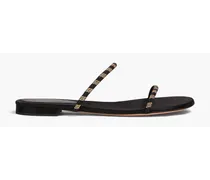 Studded suede sandals - Black
