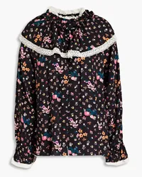 Hofmann Copenhagen Mayla floral-print woven shirt - Black Black