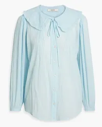 Joie Pintucked cotton blouse - Blue Blue