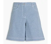 Striped denim shorts - Blue