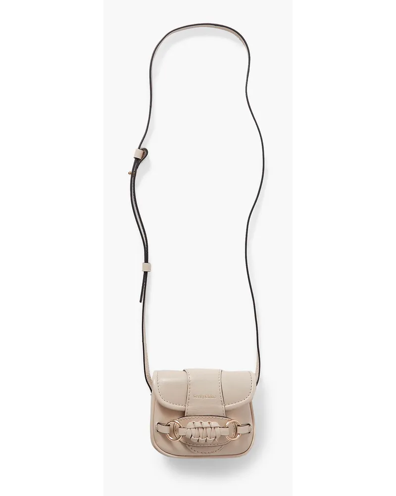 See by Chloé Saddie embellished leather shoulder bag - Neutral Neutral